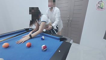Gadis Thailand Naik Ke Meja Biliar… Lalu Ditiduri Dengan Ganas! Suara Erangan Thai