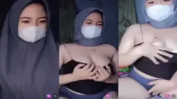 Abg Berjilbab Pakai Masker Dada Montok Diremas-remas