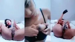 Colok Memek Caroline Pakai Botol Kaca