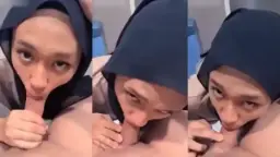 Hijab Ganas Mengisap Kontol Besar