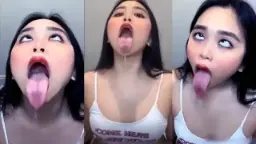 Ambiyah Julurin Lidah, Crot Di Mulut.
