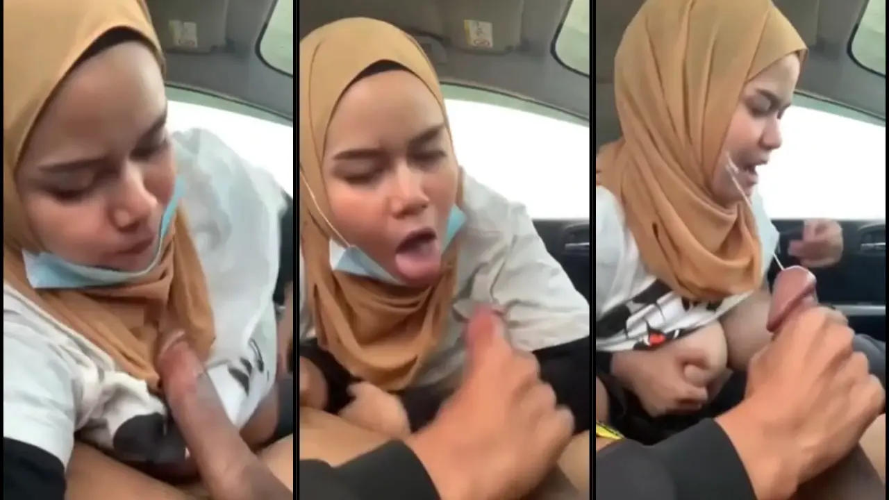 Jilbab Masih Nempel Di Mobil, Belum Nyampe Rumah Udah Siap Nyedot Kontol.